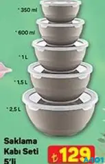 SAKLAMA KABI SETİ 5'Lİ
